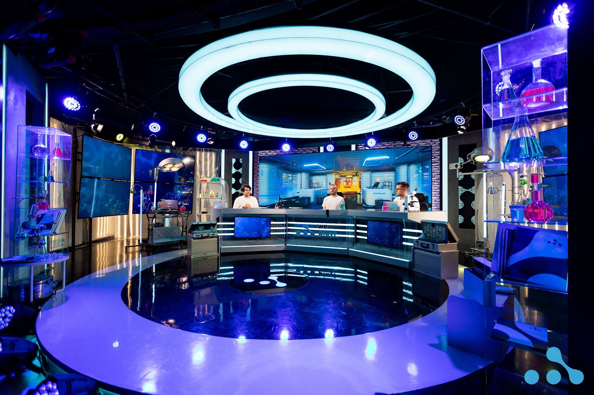 Talents analyzing a match during the charitable esports marathon WeSave! Charity Play in the studio. Photo credit: WePlay! Esports