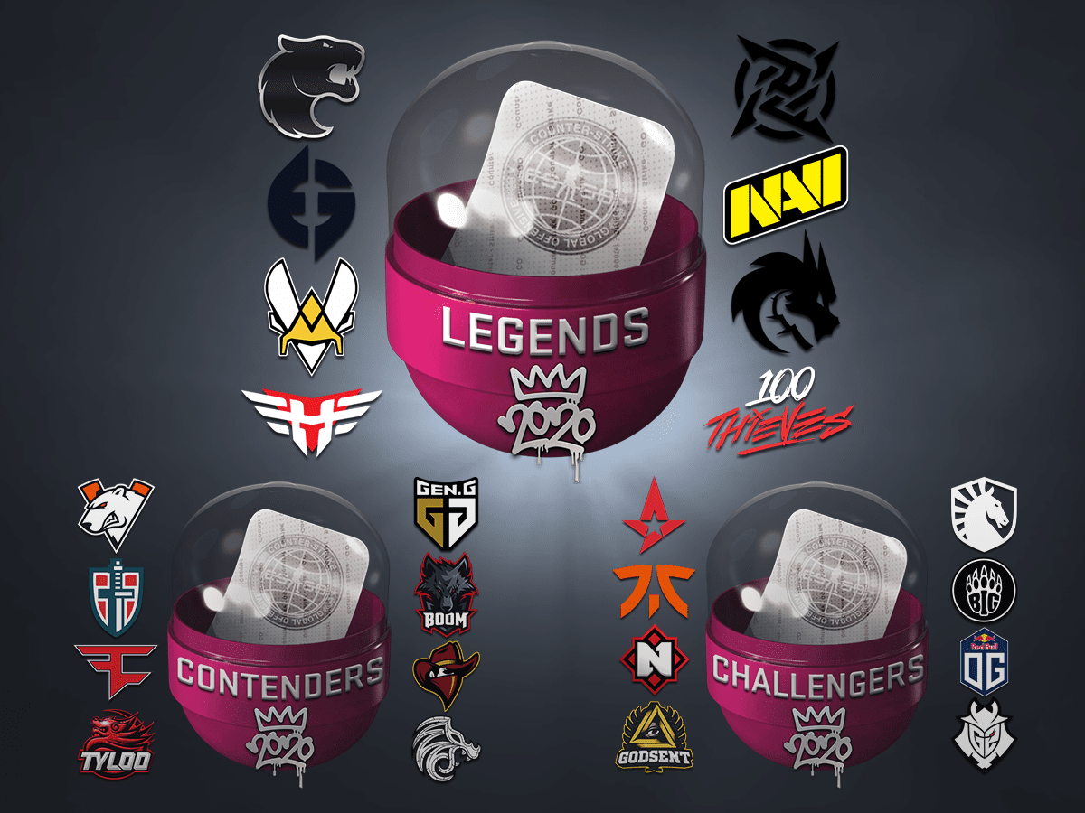 Новые капсулы со стикерами команд в CS:GO по результатам турниров RMR 2020